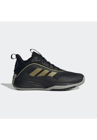 Adidas - Buty do koszykówki ADIDAS Own The Game 3.0. Zapięcie: zamek. Kolor: czarny, wielokolorowy, żółty. Materiał: mesh. Szerokość cholewki: normalna. Sport: koszykówka