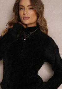 Renee - Czarny Sweter Wełniany Merrill. Kolor: czarny. Materiał: wełna, materiał. Długość rękawa: długi rękaw. Długość: długie. Styl: klasyczny #5