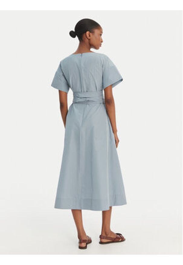 Weekend Max Mara Sukienka codzienna Pioppo 2615221152 Błękitny Regular Fit. Okazja: na co dzień. Kolor: niebieski. Materiał: syntetyk, bawełna. Typ sukienki: proste. Styl: casual