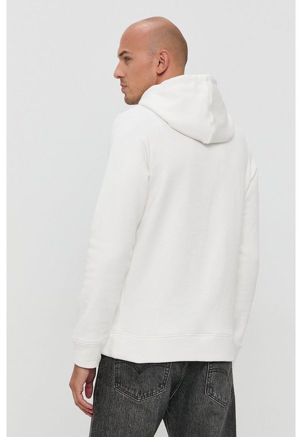 Premium by Jack&Jones Bluza męska kolor biały z kapturem z nadrukiem. Okazja: na co dzień. Typ kołnierza: kaptur. Kolor: biały. Materiał: dzianina. Wzór: nadruk. Styl: casual