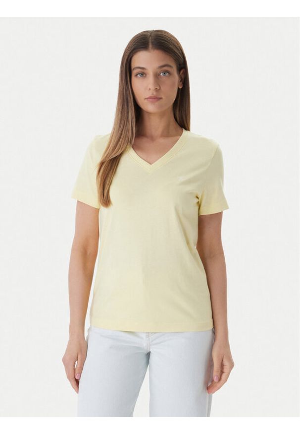 Calvin Klein Jeans T-Shirt Archive LV047B205G Żółty Regular Fit. Kolor: żółty. Materiał: bawełna