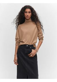 mango - Golf Mango. Typ kołnierza: golf. Kolor: brązowy. Materiał: syntetyk #1