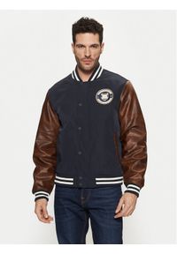 Guess Kurtka bomber M5RL19 WGU82 Kolorowy Regular Fit. Kolor: niebieski. Materiał: syntetyk. Wzór: kolorowy