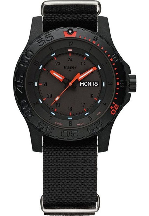 Zegarek Traser Zegarek męski Traser TS-104147 czarny. Kolor: czarny