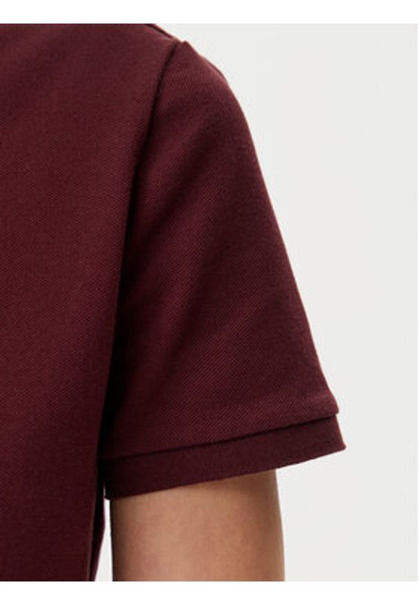 Lacoste Polo PF5462 Bordowy Slim Fit. Typ kołnierza: polo. Kolor: czerwony. Materiał: bawełna
