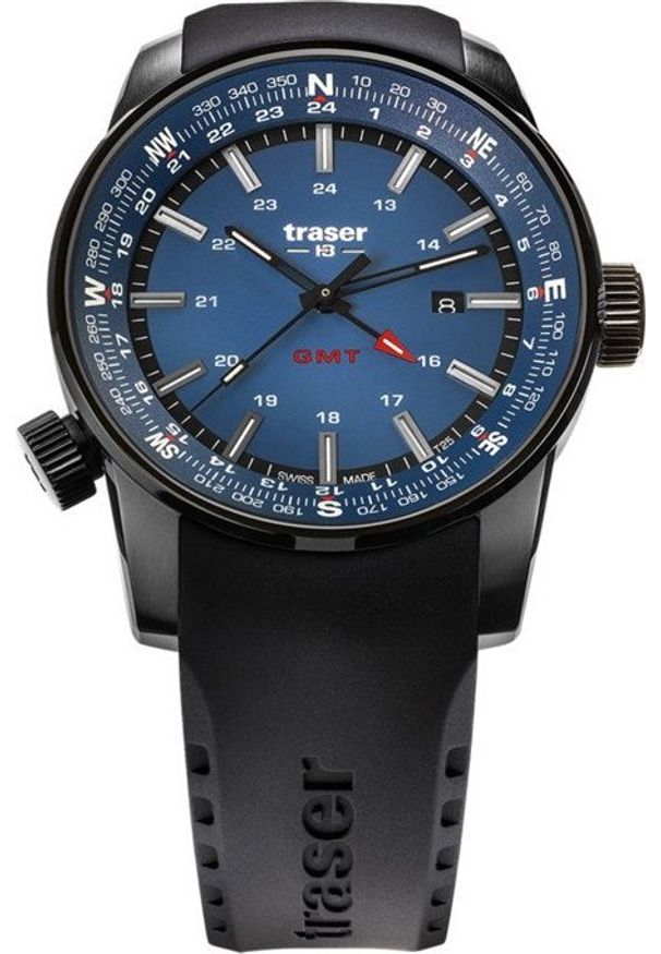 Zegarek Traser Zegarek męski Traser TS-109743 niebieski. Kolor: niebieski