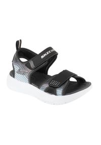 skechers - Sandały chłopięce, Microspec-Splash. Kolor: czarny