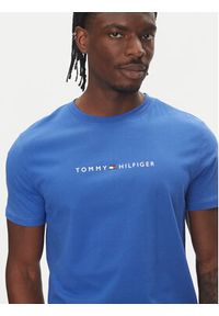 TOMMY HILFIGER - Tommy Hilfiger T-Shirt UM0UM03525 Niebieski Regular Fit. Kolor: niebieski. Materiał: bawełna #4