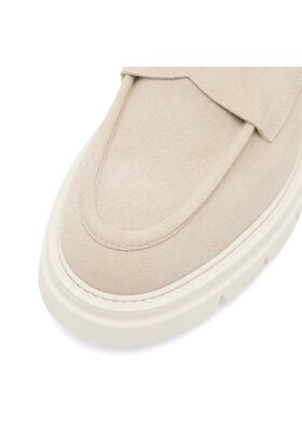 Gino Rossi Loafersy GRACE-E24-26372LM Beżowy. Kolor: beżowy. Materiał: zamsz, skóra