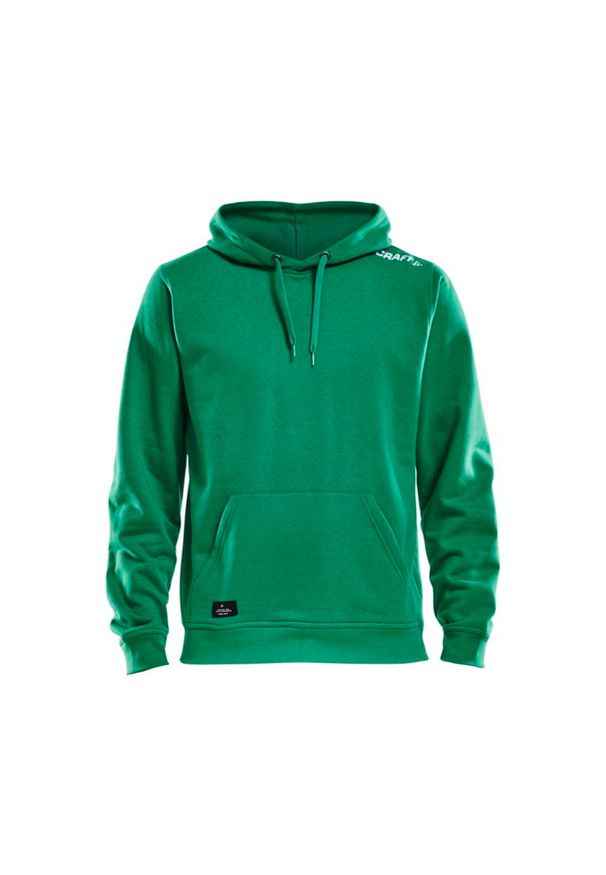 Bluza Craft community. Typ kołnierza: kaptur. Kolor: zielony. Sport: fitness