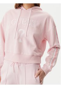 Guess Bluza V5GQ17 KCRT1 Różowy Regular Fit. Kolor: różowy. Materiał: syntetyk, bawełna #3