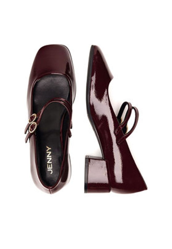 Jenny - JENNY Czółenka LH24038-1 Bordowy. Kolor: czerwony. Materiał: syntetyk, materiał