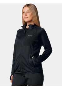 columbia - Sweter Damski Columbia Triple Canyon Grid FZ. Kolor: czarny. Materiał: materiał, polar. Sport: turystyka piesza