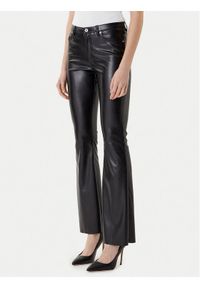 Hugo - HUGO Spodnie z imitacji skóry Hableu-1 50542417 Czarny Slim Fit. Kolor: czarny. Materiał: skóra