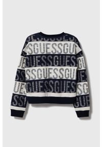 Guess bluza dziecięca kolor granatowy wzorzysta. Kolor: niebieski. Materiał: dzianina. Styl: klasyczny #2