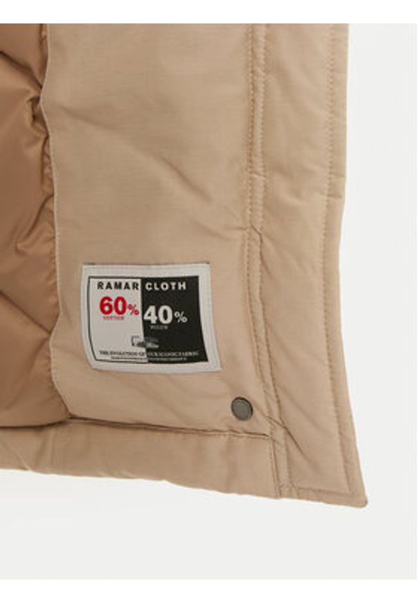 Woolrich Kurtka puchowa Arctic Raccoon CFWWOU0538FRUT0001 Beżowy Regular Fit. Kolor: beżowy. Materiał: bawełna