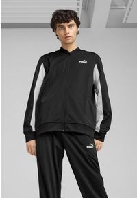 Puma - Męski dres inspirowany koszykówką z poliestru PUMA Black. Kolor: zielony, wielokolorowy, czarny, brązowy. Materiał: dresówka, poliester. Sport: koszykówka