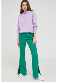 Answear Lab bluza damska kolor fioletowy z kapturem gładka. Okazja: na co dzień. Typ kołnierza: kaptur. Kolor: fioletowy. Wzór: gładki. Styl: wakacyjny #5