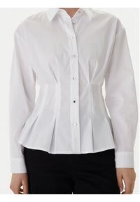 Morgan Koszula 261-CORSET Biały Slim Fit. Kolor: biały. Materiał: bawełna #3