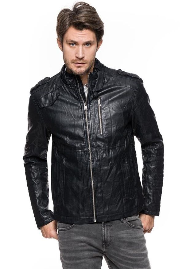 Tom Tailor - KURTKA SKÓRZANA TOM TAILOR LEATHER LOOK BIKER JACKET 3721883.00.12 COL. 2578 SSN 5040