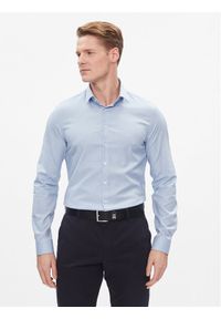 Calvin Klein Koszula K10K112305 Niebieski Slim Fit. Kolor: niebieski. Materiał: bawełna