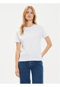 Brave Soul T-Shirt LTS-149AMBER1 Biały Straight Fit. Kolor: biały. Materiał: bawełna