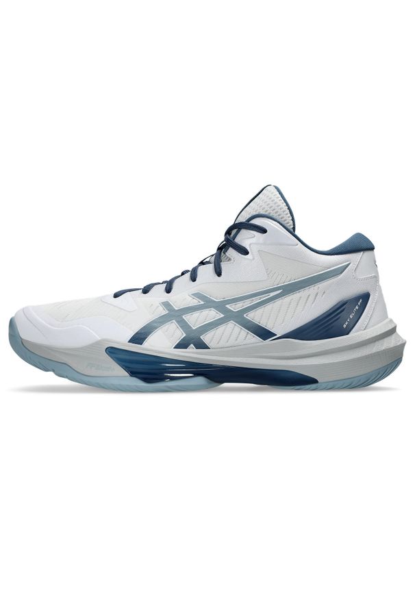 Buty siatkarskie męskie Asics Sky Elite Ff Mt 3. Kolor: biały, wielokolorowy. Materiał: materiał, syntetyk. Szerokość cholewki: normalna