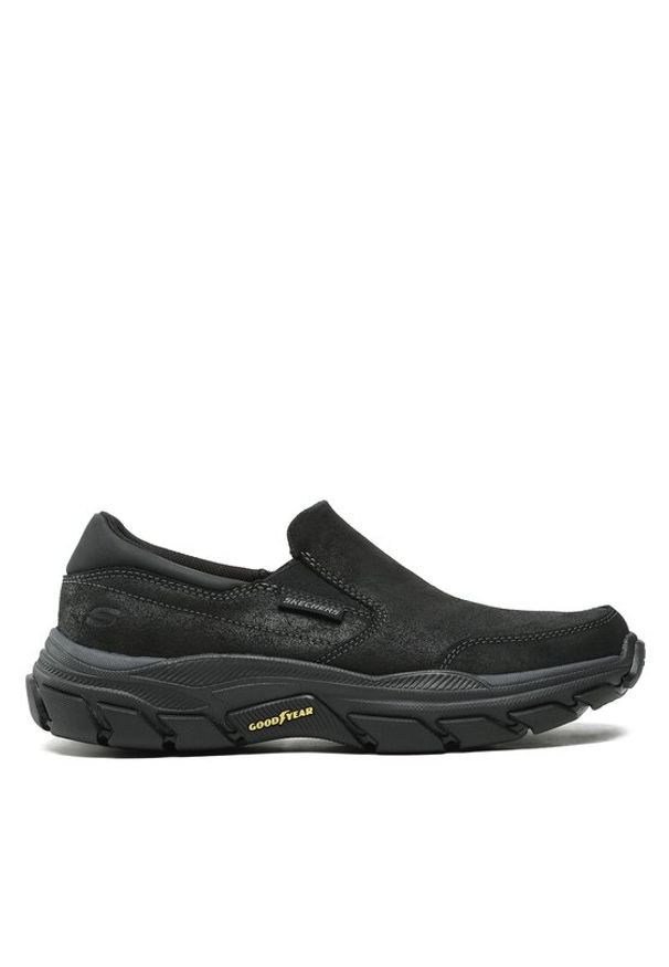 skechers - Skechers Półbuty Calum 204480/BBK Czarny. Kolor: czarny. Materiał: zamsz, skóra