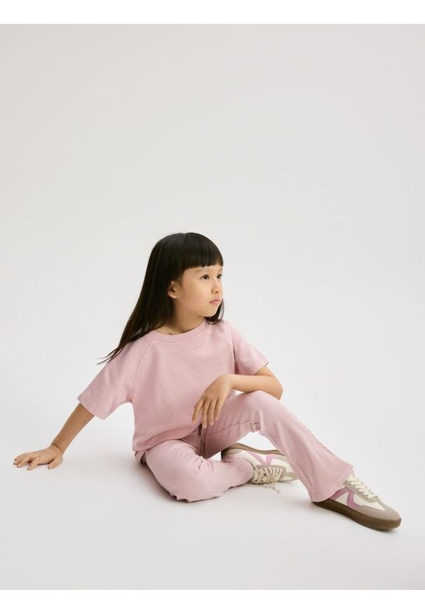 Reserved - Bawełniany komplet - brudny róż. Kolor: różowy. Materiał: bawełna