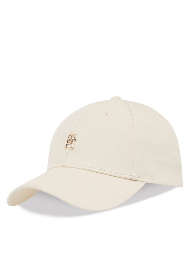 TOMMY HILFIGER - Tommy Hilfiger Czapka z daszkiem Elevated Chic Cap AW0AW17128 Écru. Materiał: bawełna, materiał