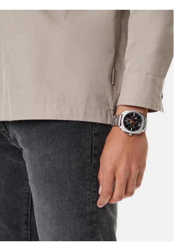 Fossil Zegarek Machine FS6095 Srebrny. Kolor: srebrny