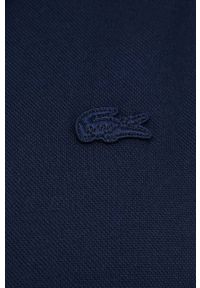 Lacoste sukienka kolor granatowy midi dopasowana. Kolor: niebieski. Materiał: dzianina. Typ sukienki: dopasowane. Długość: midi #3