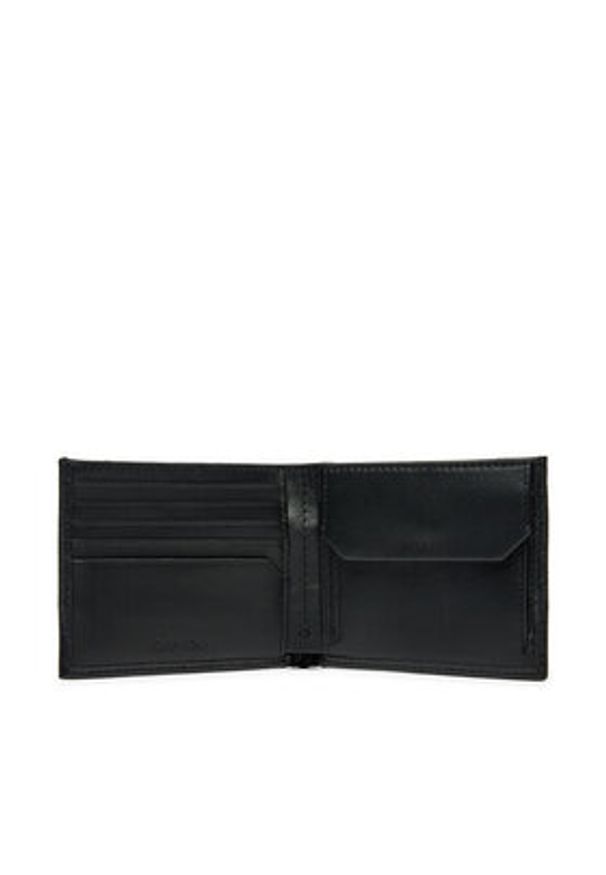 Calvin Klein Duży Portfel Męski Ck Must Bifold 5cc W/Coin K50K512678 Czarny. Kolor: czarny. Materiał: skóra
