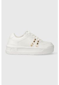 Guess sneakersy LEMSTUD kolor biały FL8MMS ELE12. Nosek buta: okrągły. Zapięcie: sznurówki. Kolor: biały. Materiał: guma. Obcas: na platformie #1