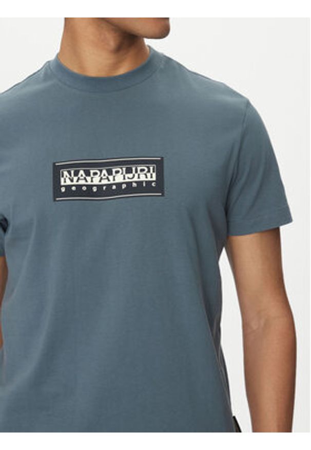 Napapijri T-Shirt S-box Logo NP0A4I3L Zielony Regular Fit. Kolor: zielony. Materiał: bawełna