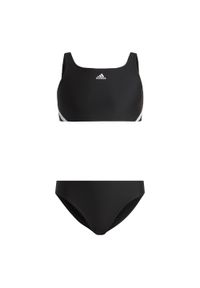 Adidas - Bikini 3-Stripes. Kolor: czarny, biały, wielokolorowy. Materiał: materiał