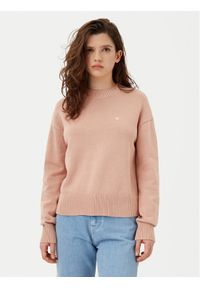 Calvin Klein Jeans Sweter Monogram J20J224802 Pomarańczowy Regular Fit. Kolor: pomarańczowy. Materiał: bawełna #1