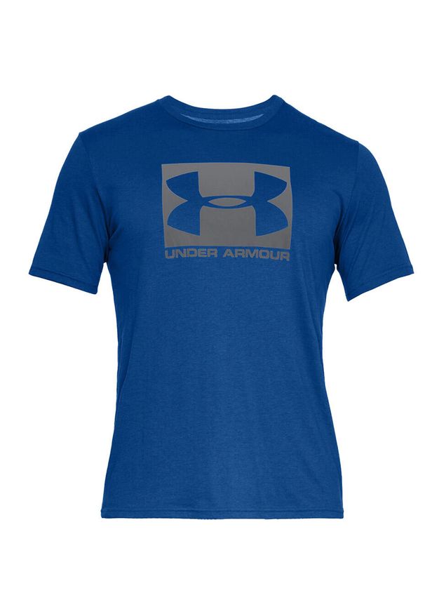 Koszulka treningowa męska Under Armour Boxed Sportstyle Ss. Kolor: niebieski. Sport: piłka nożna