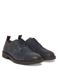 TOMMY HILFIGER - Tommy Hilfiger Półbuty Cleated Derby FM0FM05770 Granatowy. Kolor: niebieski. Materiał: zamsz, skóra #5