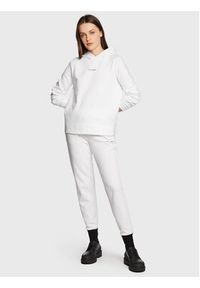 Calvin Klein Bluza Micro Logo Essential K20K205452 Biały Regular Fit. Kolor: biały. Materiał: syntetyk, bawełna #5