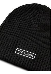 Calvin Klein Czapka Patch Chunky Rib Cotton Beanie LV04D8053G Czarny. Kolor: czarny. Materiał: materiał, bawełna #3