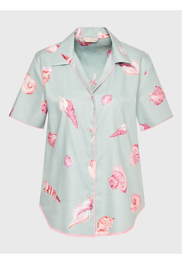 Cyberjammies Koszulka piżamowa Coral 9674 Zielony Regular Fit. Kolor: zielony. Materiał: bawełna