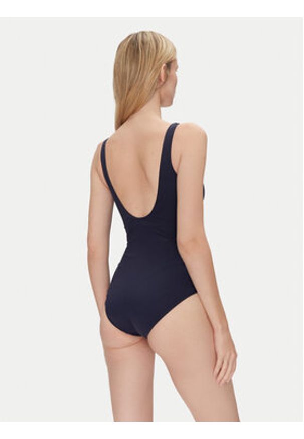 Hunkemöller Strój kąpielowy Shaping Shell 301235 Granatowy. Kolor: niebieski. Materiał: syntetyk