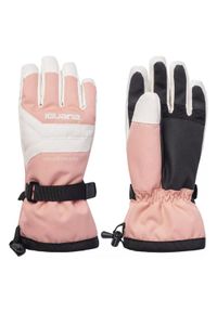 Rękawice narciarskie damskie Iguana Alessia W - koralowo-białe, Rozmiar L/XL. Kolor: pomarańczowy, biały, wielokolorowy. Materiał: poliester, materiał. Sport: narciarstwo #1
