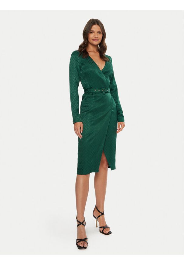 Marciano Guess Sukienka koktajlowa 4BGK16 7169A Zielony Regular Fit. Kolor: zielony. Materiał: wiskoza. Styl: wizytowy