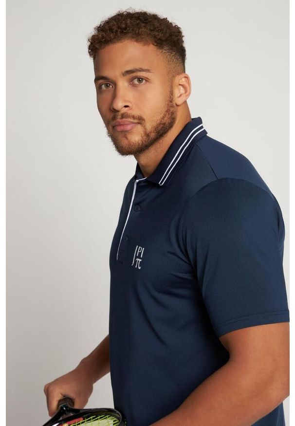 JAY-PI - Męska Funkcyjna koszulka polo tenis rękaw 1/2 QuickDry. Typ kołnierza: polo. Kolekcja: plus size. Kolor: niebieski. Materiał: elastan, poliester, materiał