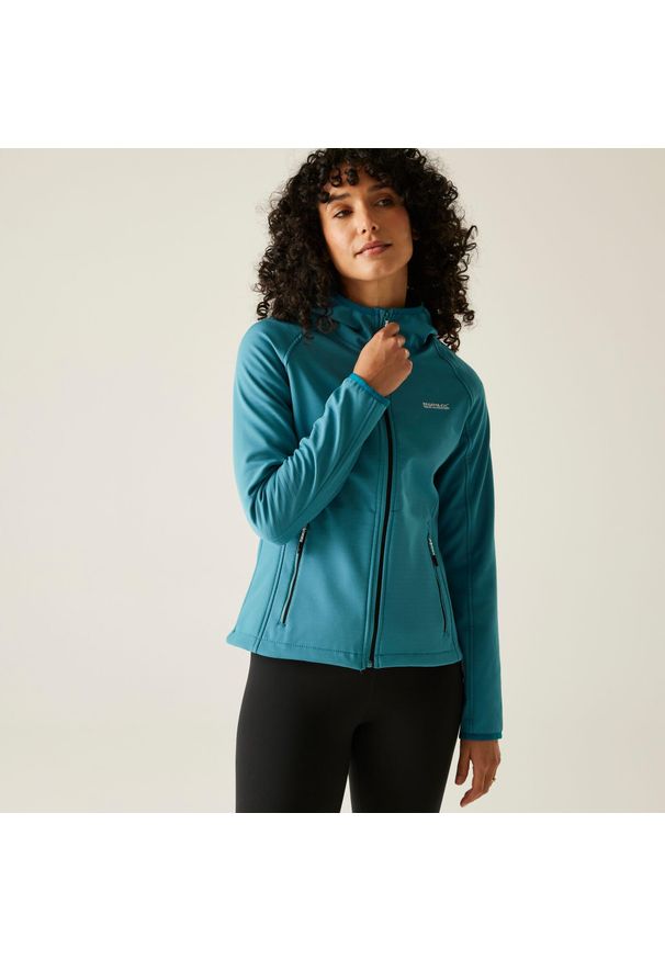 Regatta - Arec III Damski wodoodporny softshell turystyczny. Kolor: niebieski. Materiał: softshell. Sport: turystyka piesza