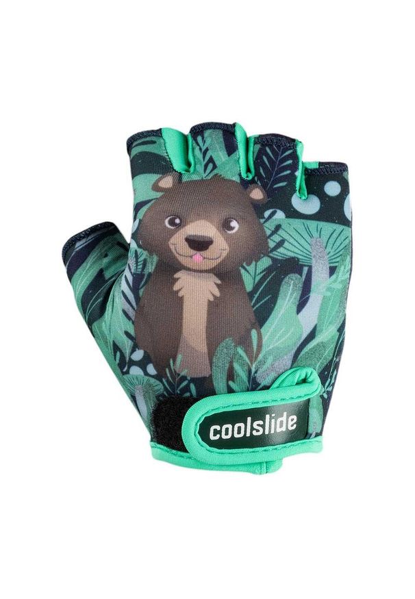 COOLSLIDE - Rękawiczki Bez Palców Dla Chłopców Forest Bear. Kolor: zielony, wielokolorowy, niebieski