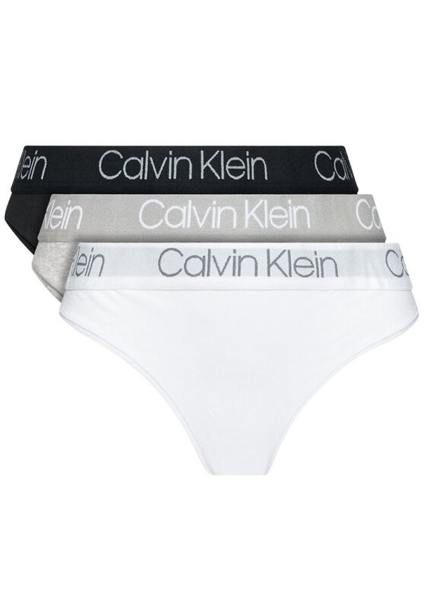 Calvin Klein Underwear Komplet 3 par fig klasycznych 000QD3758E Kolorowy. Materiał: bawełna. Wzór: kolorowy