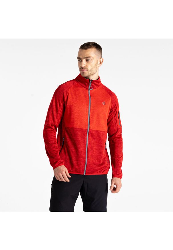 DARE 2B - Torrek Męski górski zamek błyskawiczny przez polar. Kolor: czerwony. Materiał: polar. Sport: turystyka piesza